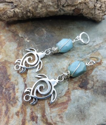 Turtle Amazonite Earrings