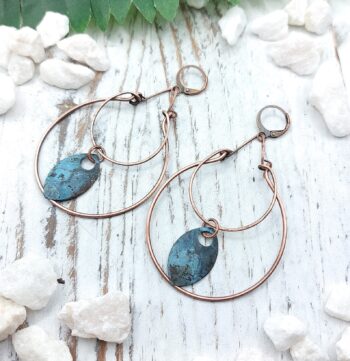 Large Copper Loop Earrings