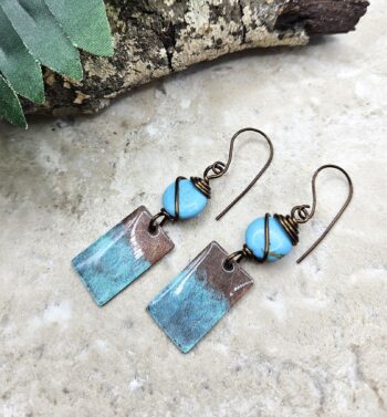 Howlite Turquoise Earrings