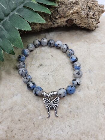 Blue Dalmation Jasper Stretch Bracelet