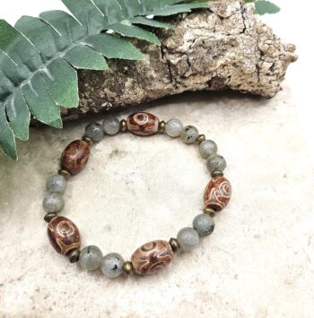 Agate Tribal Stretch Bracelet