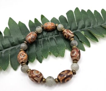 Agate Bead Stretch Bracelet