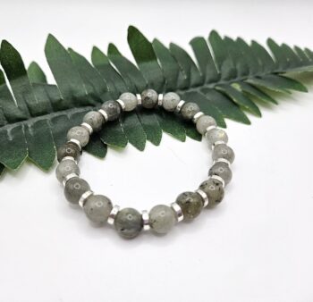 Green Agate Beaded Stretch Bracelet