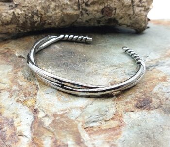 Silver Twist Bangle Bracelet