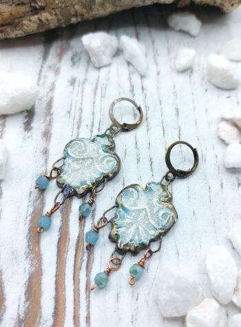 Handmade Ceramic Dangle Earrings