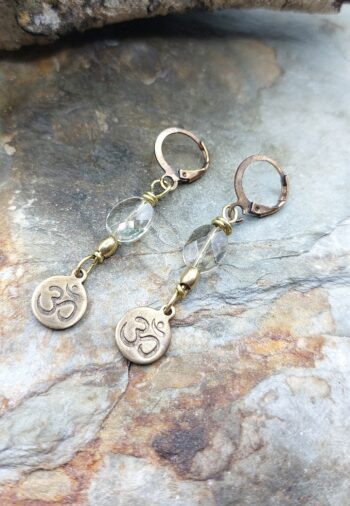 Namaste Brass Dangle Earrings