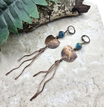 Long Copper Bohemian Earrings