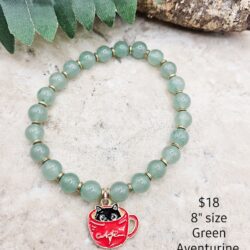 Green Aventurine Cat Stretch Bracelet