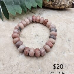 Pink Rhodonite Stretch Bracelet
