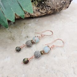 Amazonite Stone Dangle Earrings