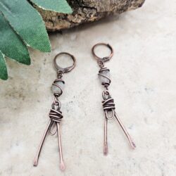Copper Labradorite Bohemian Earrings